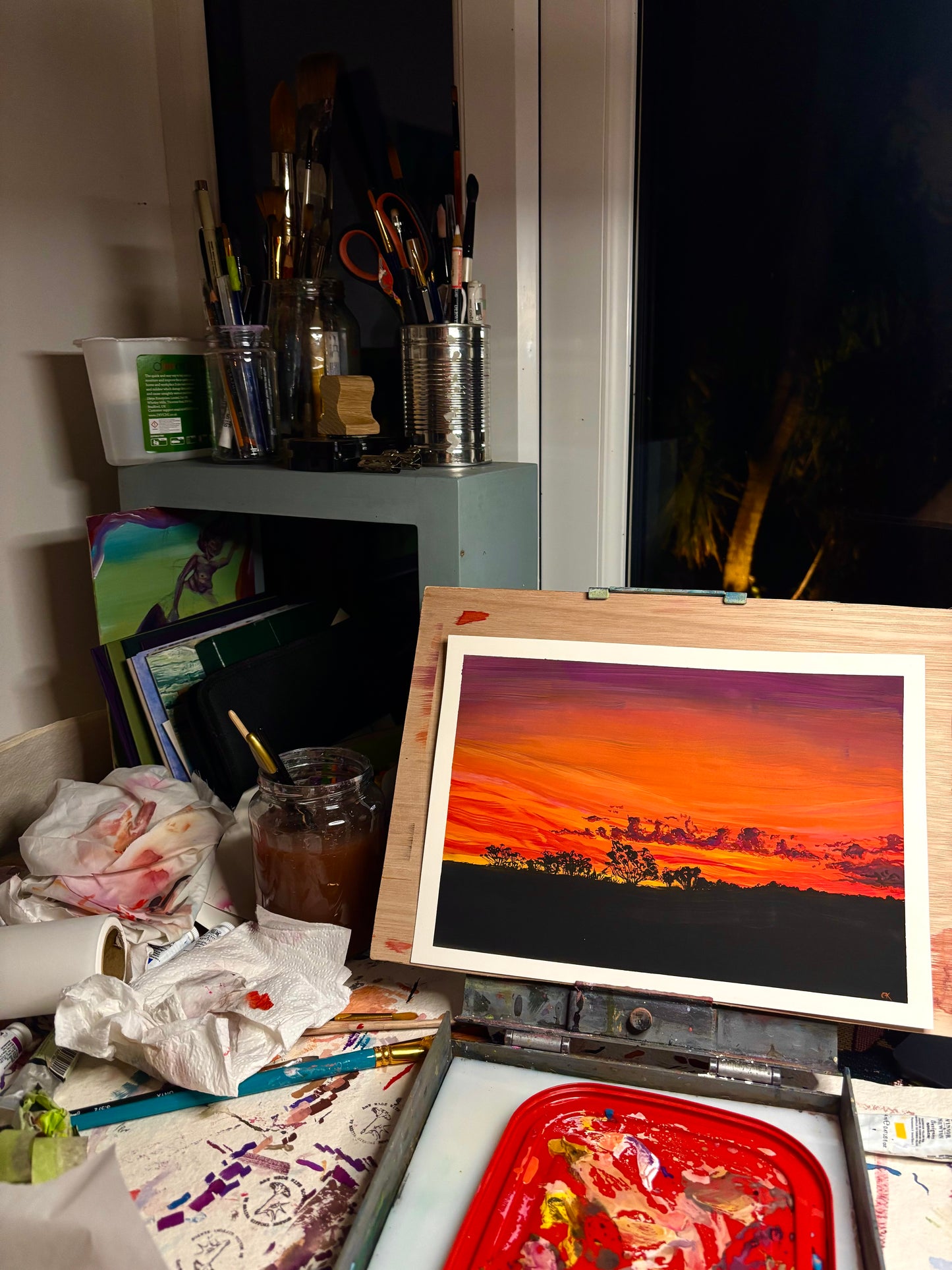 Cabin View at Sunset