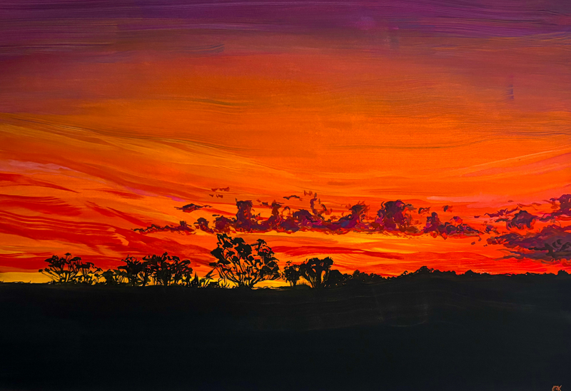 Cabin View at Sunset