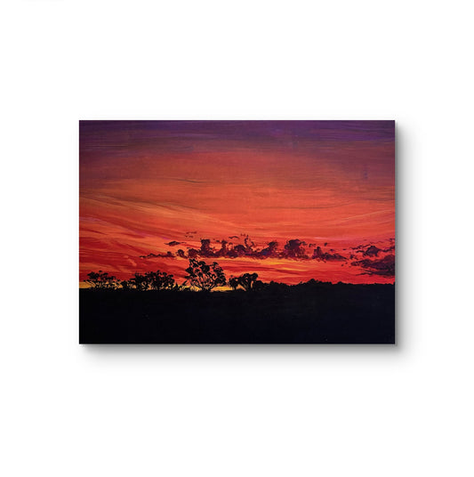Cabin View at Sunset Print